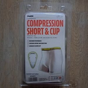 Franklin FLEXPRO Sports Compression Shorts Matching Cup Youth XS